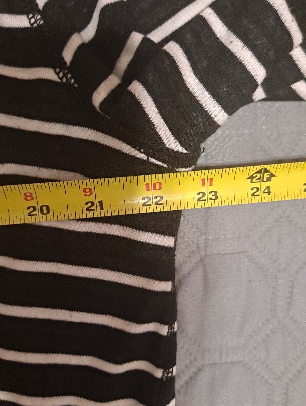 Ruby Rd Striped Open Front Cardigan - Black & White Sz L - Picture 5 of 9